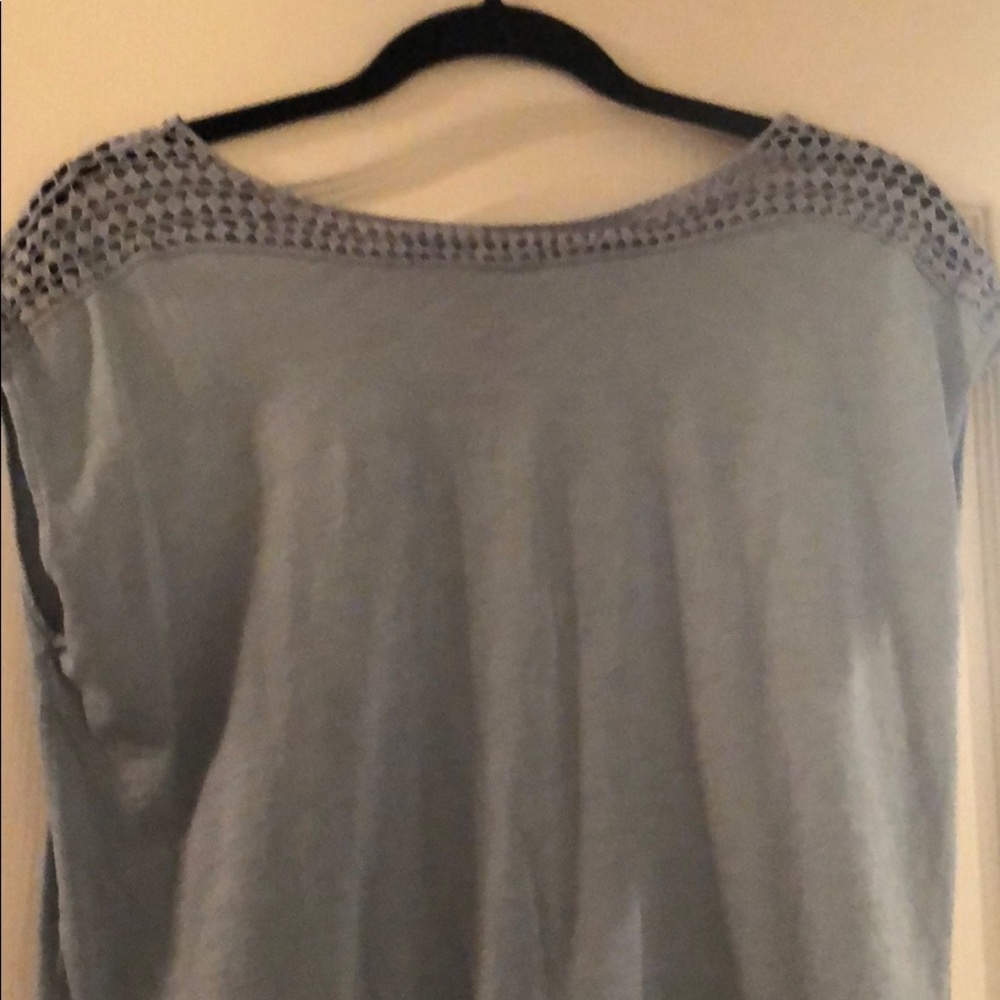 Beautiful detail on short sleeve top